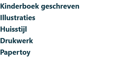Kinderboek geschreven Illustraties Huisstijl Drukwerk Papertoy